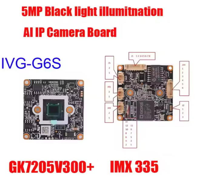 DIY HD H.265 5.0M GK7205V300 IMX335 CMOS IVG-G5S G6S AI IP Camera Module IP HD Security Surveillance Camera