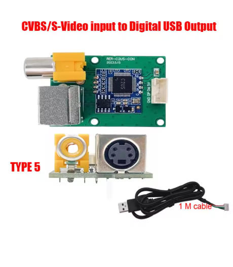 AHD to USB module CVBS S VIDEO to USB signal module HD analog video input conversion USB camera UVC free drive