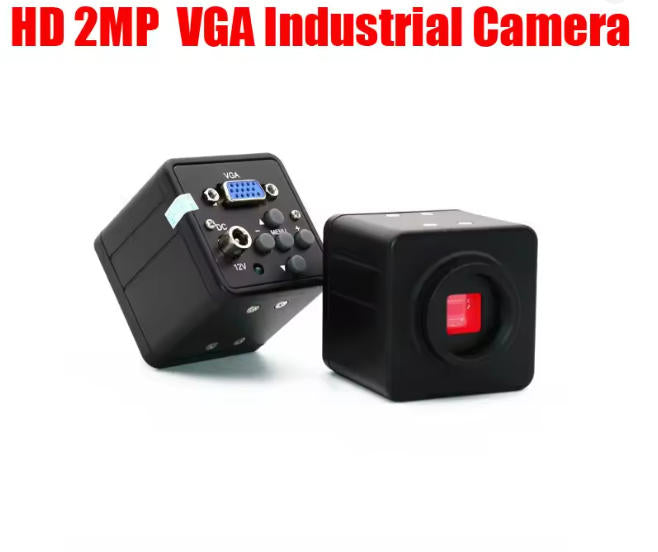 HD 2 million pixel VGA industrial camera CCD electronic video microscope camera with crosshair eyepiece