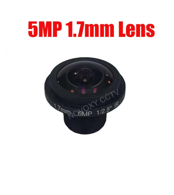 DIY 5mp Megapixel HD 1.7mm 1.8mm 185 Degrees Fish Eye Wide Angle View Board Lens 5MP 1/2.5" M12 CCTV / IP Camera
