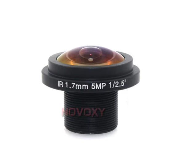 DIY 5mp Megapixel HD 1.7mm 1.8mm 185 Degrees Fish Eye Wide Angle View Board Lens 5MP 1/2.5" M12 CCTV / IP Camera
