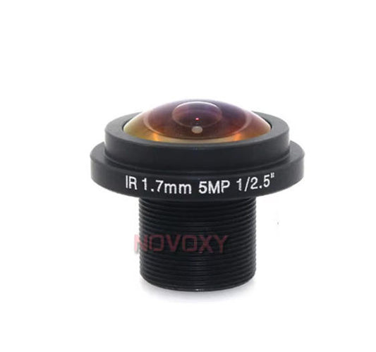 DIY 5mp Megapixel HD 1.7mm 1.8mm 185 Degrees Fish Eye Wide Angle View Board Lens 5MP 1/2.5" M12 CCTV / IP Camera
