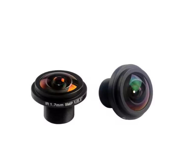DIY 5mp Megapixel HD 1.7mm 1.8mm 185 Degrees Fish Eye Wide Angle View Board Lens 5MP 1/2.5" M12 CCTV / IP Camera