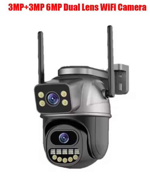 3MP+3MP dual camera wireless 6MP WiFi intelligent high-definition network camera ball machine outdoor waterproof 360 degree