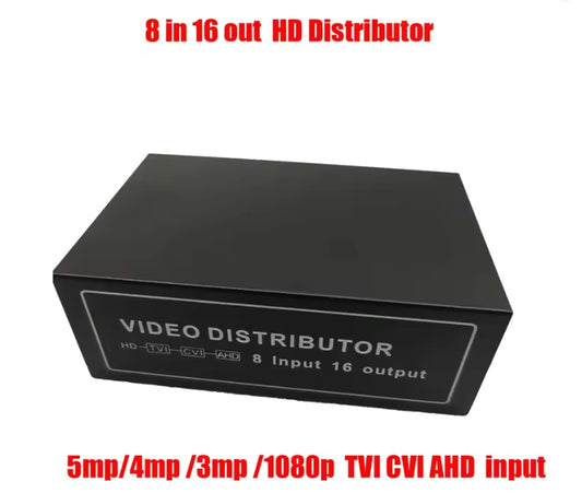 960H- 5MP AHD CVI TVI CVBS  8 In 16 Out  BNC Video Distributor Amplifier 8CH To 16CH Splitter  NOVOXY SK-AHD0816