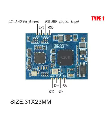 AHD to USB module CVBS S VIDEO to USB signal module HD analog video input conversion USB camera UVC free drive