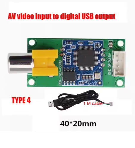 AHD to USB module CVBS S VIDEO to USB signal module HD analog video input conversion USB camera UVC free drive