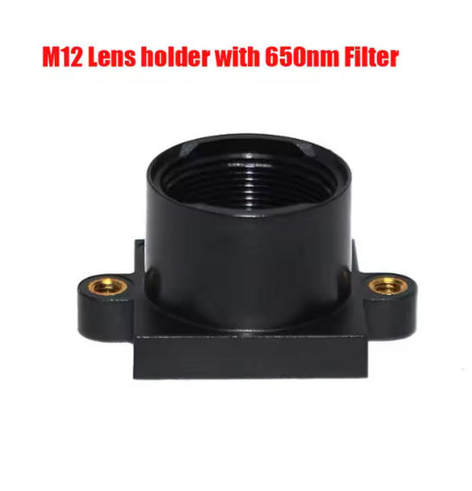 M12 lens holder with 650nm filter and 20mm mounting hole spacing for black light full-color camera