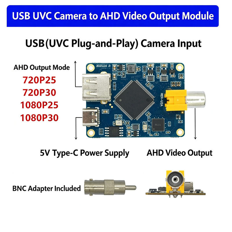 USB signal to CVBS Signal USB to AHD  USB to HDMI signal output UVC free drive