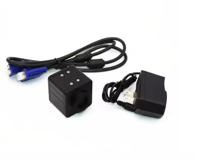 HD 2 million pixel VGA industrial camera CCD electronic video microscope camera with crosshair eyepiece